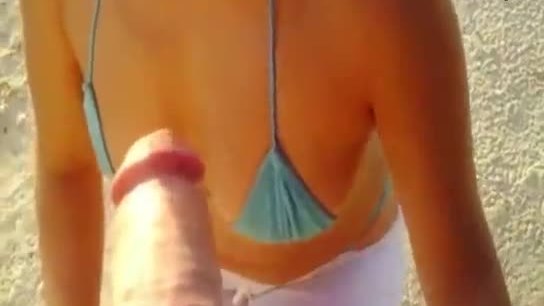 Girlfriend with sunglasses blows my cock deep pov