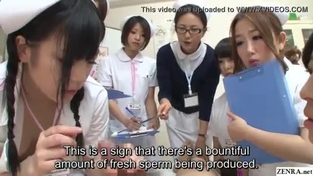 Busty japanese nurses in medical threeway fun